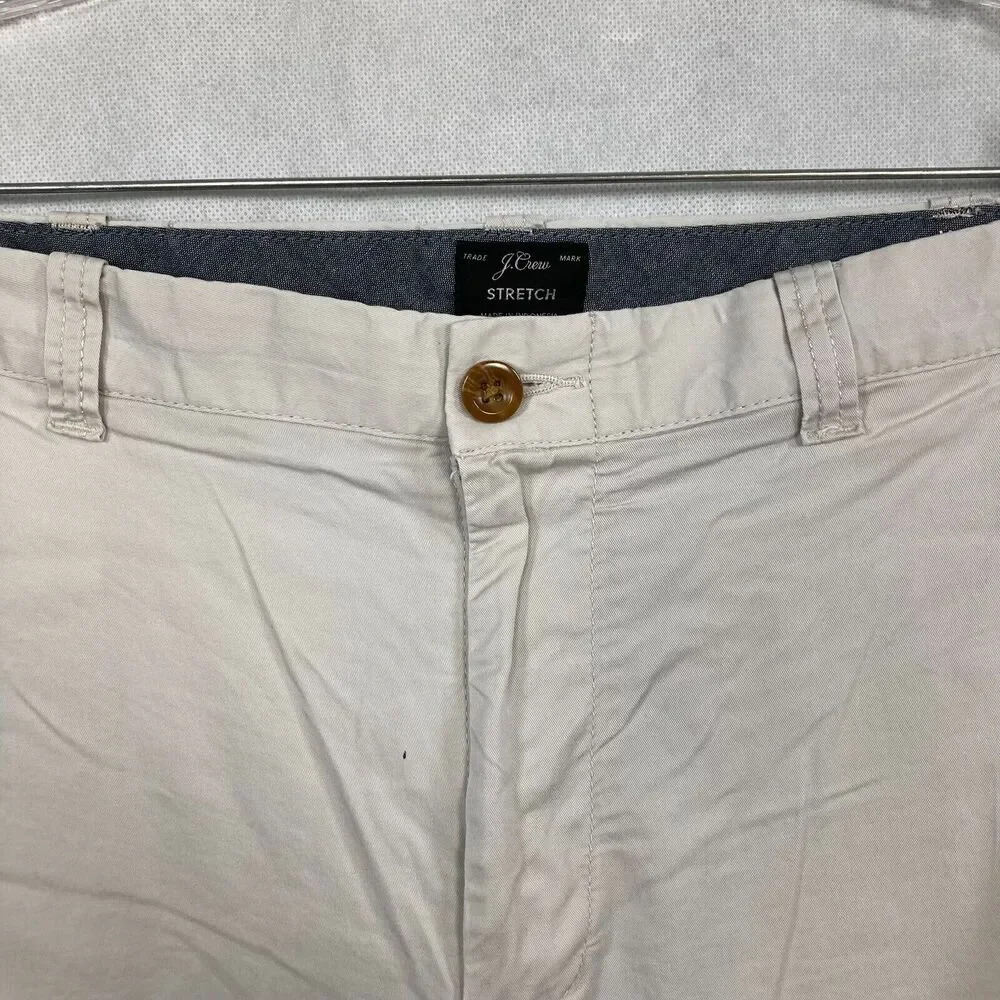 J. Crew Shorts Mens Sz 38 Stone Beige Cotton‎ Khaki Stretch 9